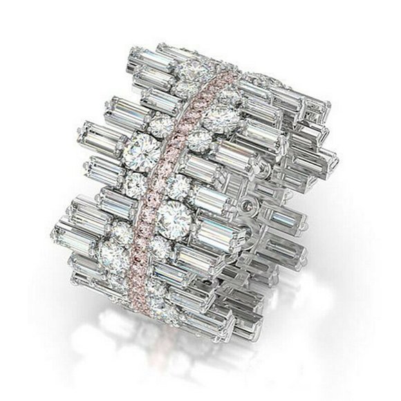 925 Sterling Silver Cubic Zirconia Ring - Picture 2 of 3